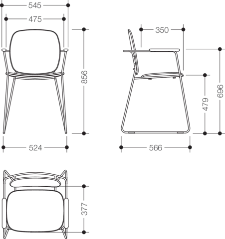 Badstuhl, Gestell verchromt, Sitzfläche, Rückenlehne und Armpads aus hochwertigem PIR Kunststoff (Post-Industrial-Recycling), Höhe 856 mm, Breite 545 mm, Sitzhöhe 479 mm, Sitzfläche 475 mm breit, in Farbe JH (Waldgrün)