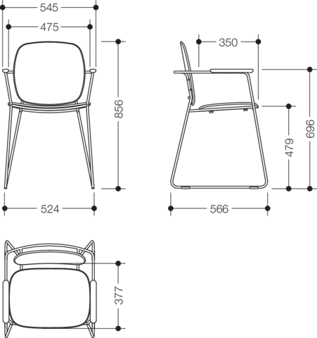Badstuhl, Gestell schwarz tiefmatt pulverbeschichtet, Sitzfläche, Rückenlehne und Armpads aus hochwertigem PIR Kunststoff (Post-Industrial-Recycling), Höhe 856 mm, Breite 545 mm, Sitzhöhe 479 mm, Sitzfläche 475 mm breit, in Farbe JB Badstuhl, Gestell schwarz tiefmatt pulverbeschichtet, Sitzfläche, Rückenlehne und Armpads aus hochwertigem PIR Kunststoff (Post-Industrial-Recycling), Höhe 856 mm, Breite 545 mm, Sitzhöhe 479 mm, Sitzfläche 475 mm breit, in Farbe JB
