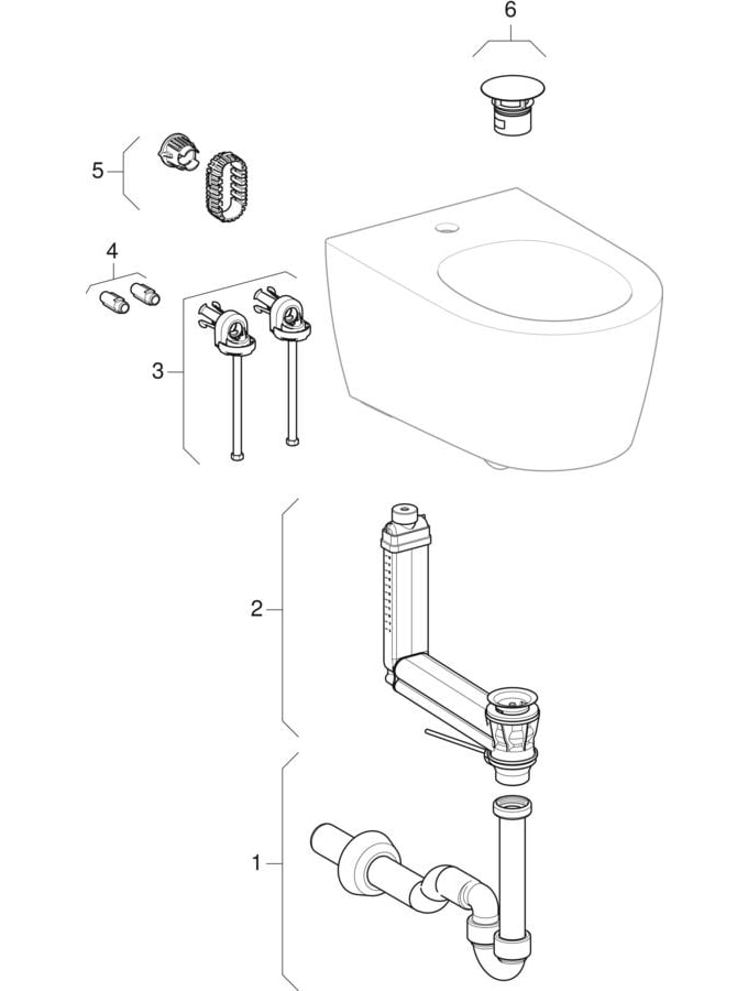 Wand-Bidet „One“, mit Überlauf, Befestigung verdeckt in weiß alpin mit KeraTect®