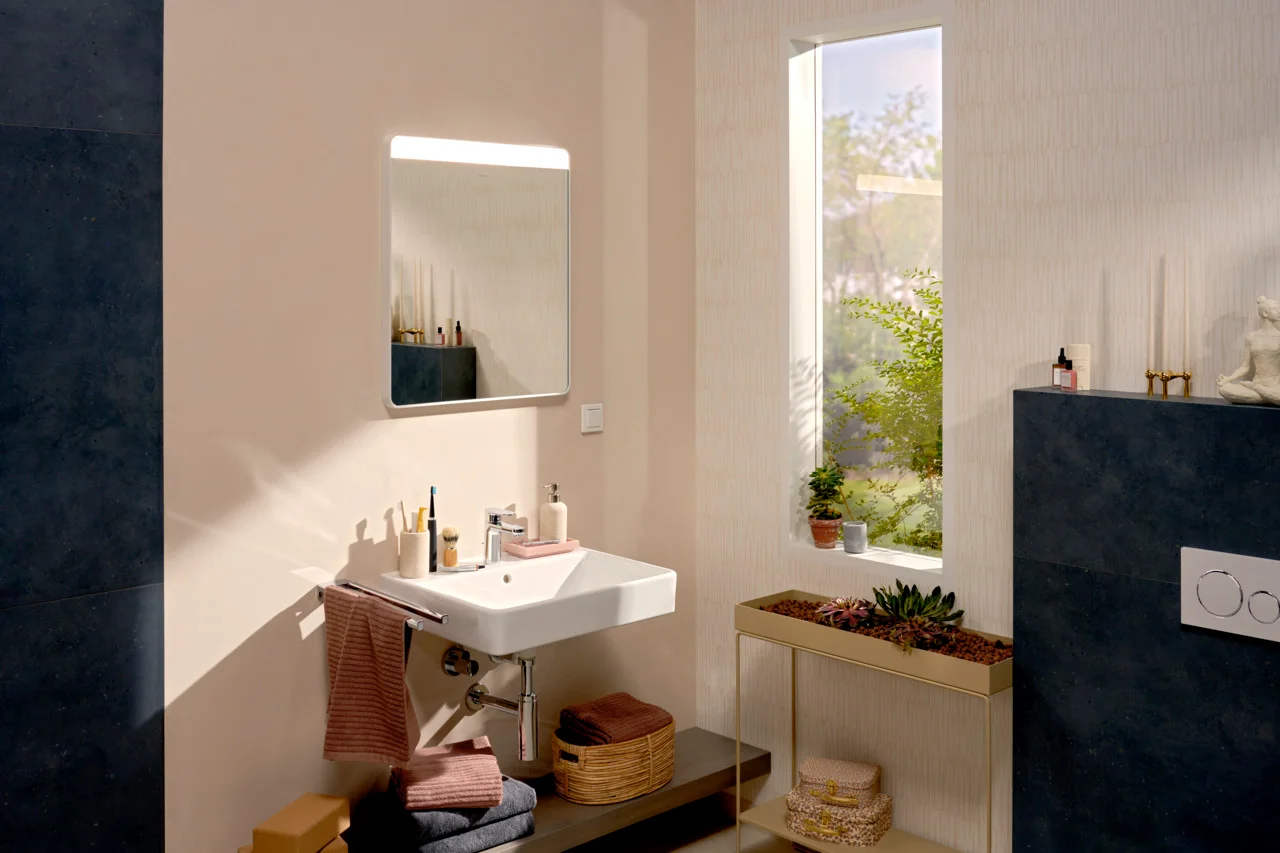 Hansgrohe Designsiphon Flowstar S Chrom – Geruchverschluss, verstellbarer Einbau, Wandabstand 330 mm, Anschlussmaße G 11/4 und DN32