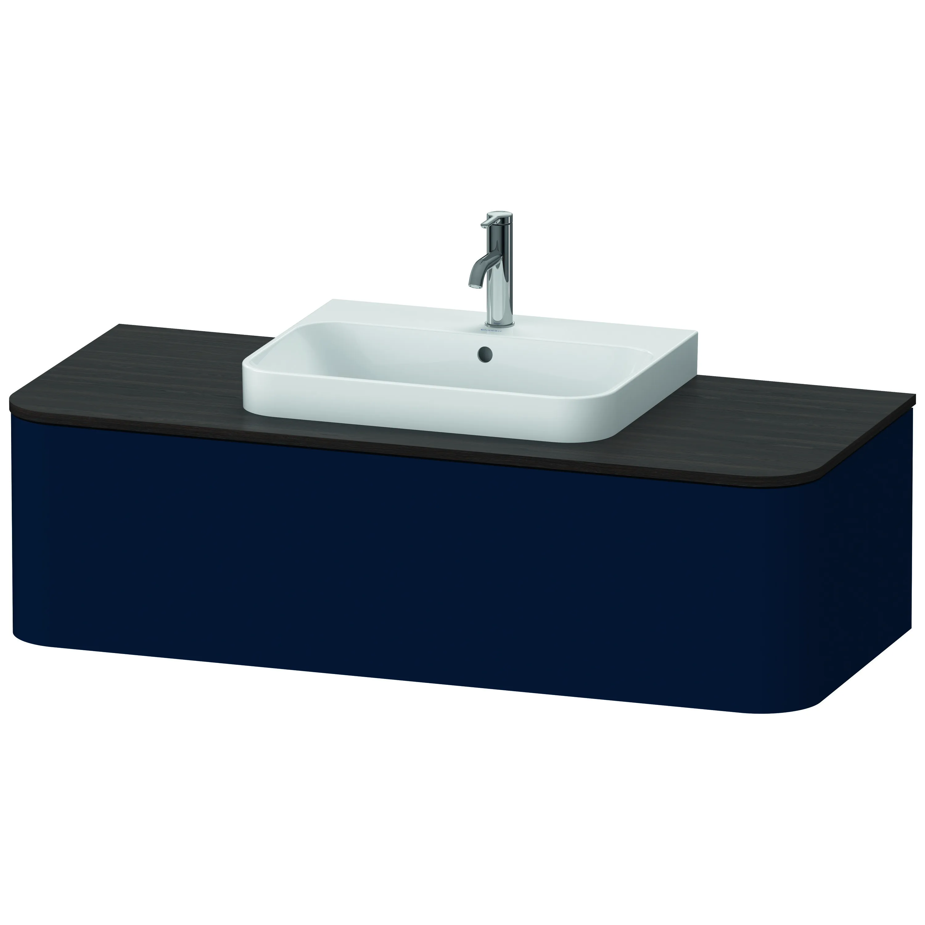 Duravit Waschtischunterschrank wandhängend „Happy D.2 Plus“ 130 × 35,4 × 55 cm Nachtblau Seidenmatt Duravit Waschtischunterschrank wandhängend „Happy D.2 Plus“ 130 × 35,4 × 55 cm Nachtblau Seidenmatt