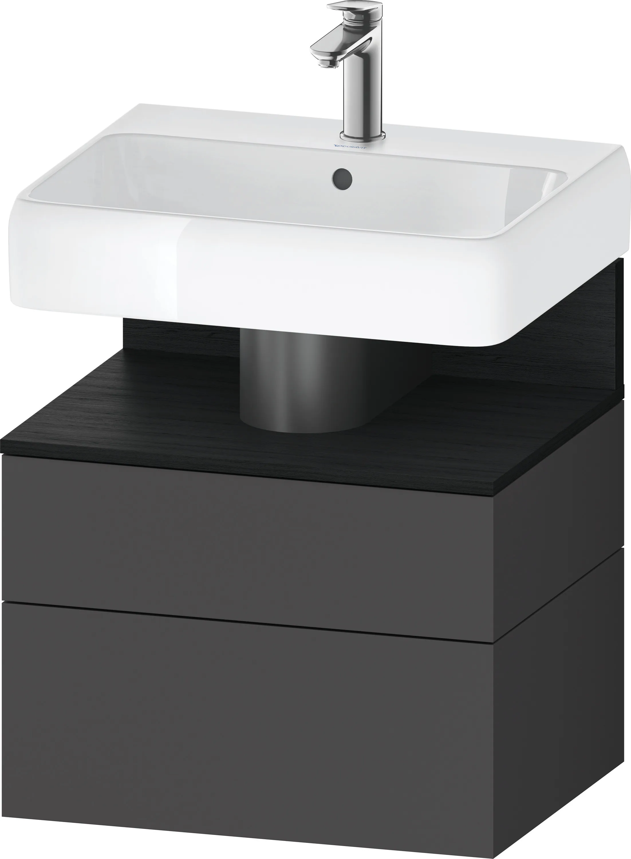 Duravit Waschtischunterschrank wandhängend „Qatego“ 59 × 59 × 47 cm, mit Beleuchtung