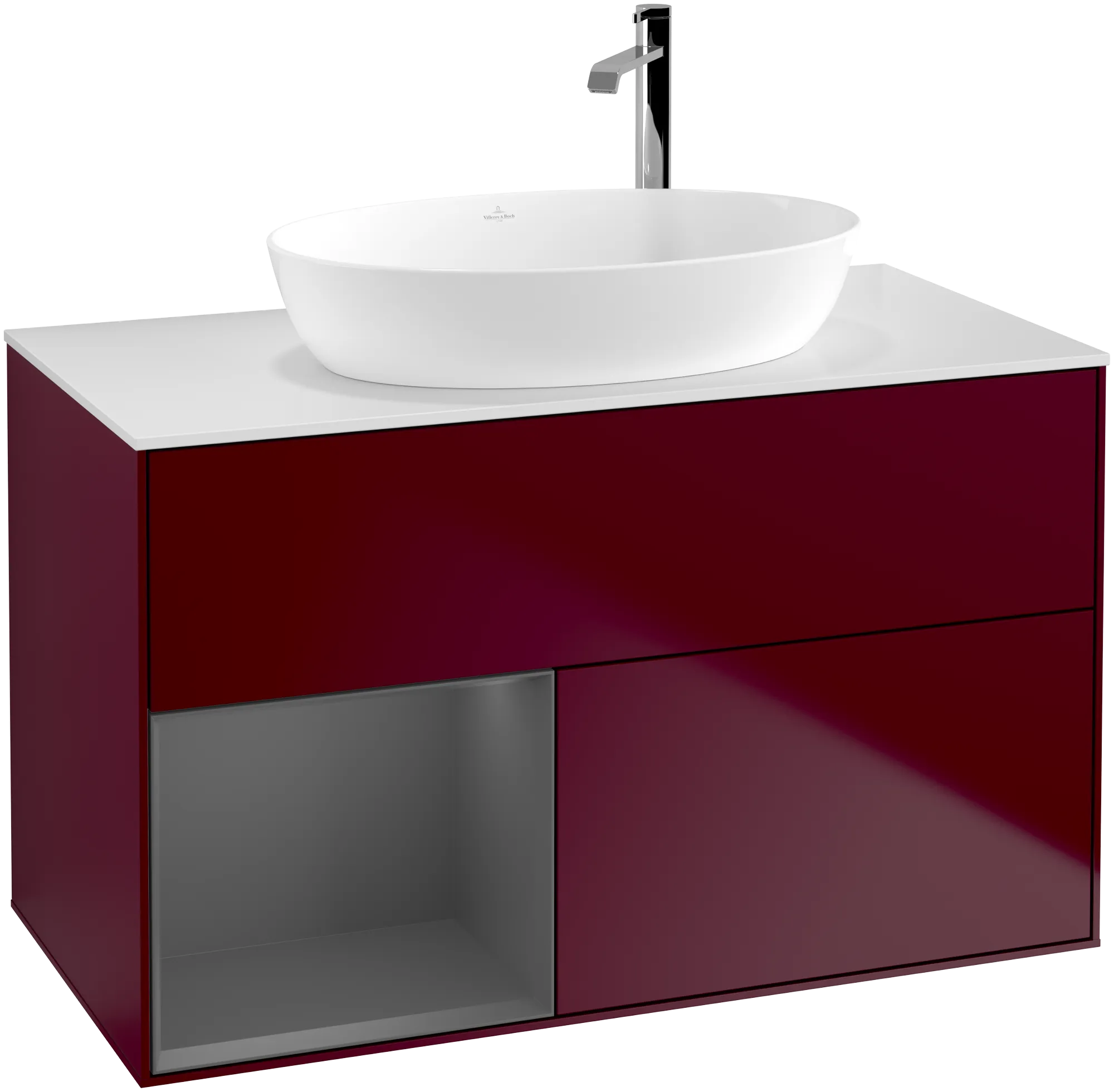 Villeroy & Boch Waschbeckenunterschrank Finion F89, 1000 x 603 x 501 mm, mit Beleuchtung