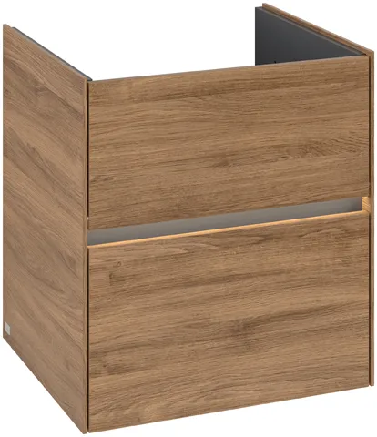 Villeroy & Boch Waschtischunterschrank „Collaro“ 561 × 610 × 480 mm Kansas Oak, mit Beleuchtung, für Becken mittig