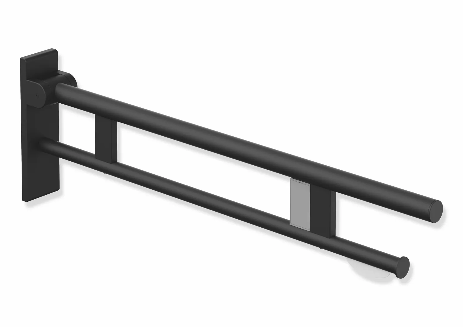 HEWI Stützklappgriff Duo Design B Edelstahl, Ausladung 850 mm, schwarz HEWI Stützklappgriff Duo Design B Edelstahl, Ausladung 850 mm, schwarz