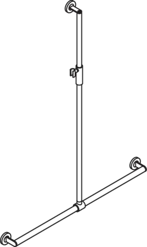 HEWI Haltegriff „System 900“ in Weiß tiefmatt / Hellgrau matt, Befestigung verdeckt HEWI Haltegriff „System 900“ in Weiß tiefmatt / Hellgrau matt, Befestigung verdeckt