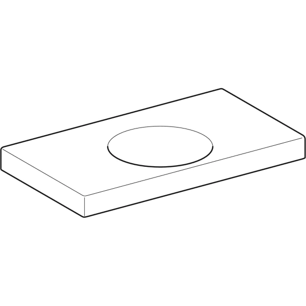 Wandwaschtisch mit Ablagefläche „Preciosa II“, rechteckig 90 × 50 cm Wandwaschtisch mit Ablagefläche „Preciosa II“, rechteckig 90 × 50 cm