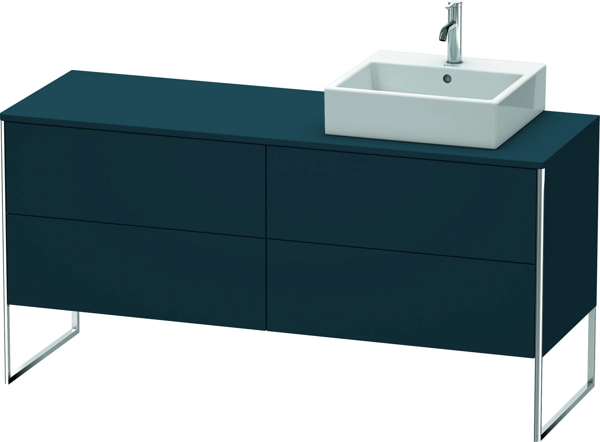Duravit Waschtischunterschrank bodenstehend „XSquare“ 160 × 77,8 × 54,8 cm Nachtblau Seidenmatt Duravit Waschtischunterschrank bodenstehend „XSquare“ 160 × 77,8 × 54,8 cm Nachtblau Seidenmatt