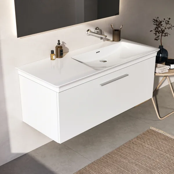 Ideal Standard Möbelwaschtischunterschrank i.life B 1 Auszug, 1200x505x440mm, Weiß matt Ideal Standard Möbelwaschtischunterschrank i.life B 1 Auszug, 1200x505x440mm, Weiß matt