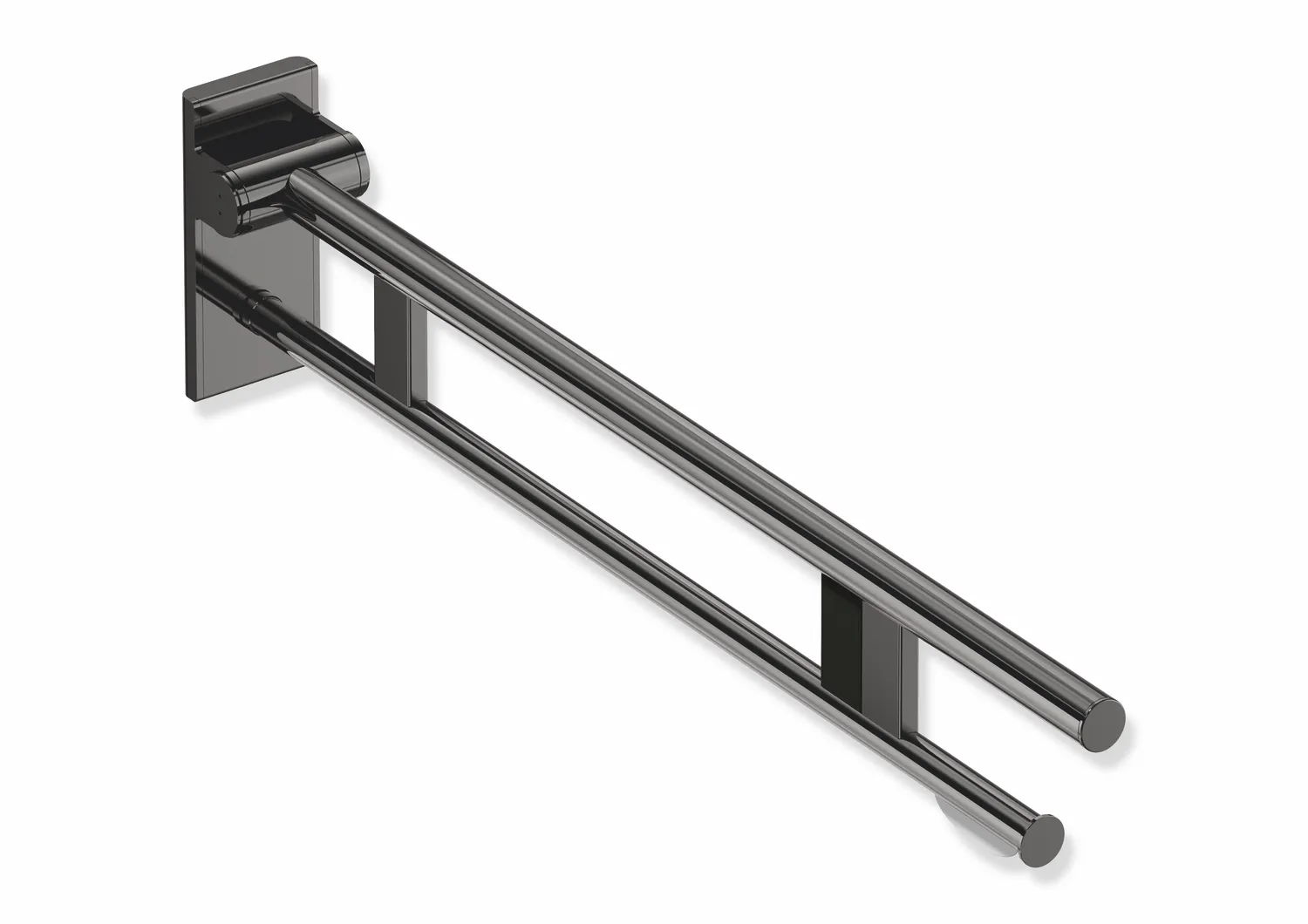 HEWI Stützklappgriff Duo, System 900, Edelstahl PVD, 900 mm Ausladung, rechts