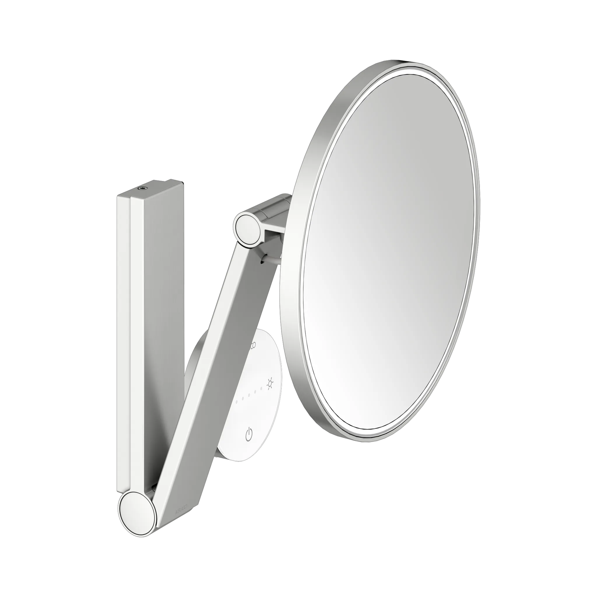 KEUCO Kosmetikspiegel iLook_move beleuchtet mit Unterputz-Kabelführung und Glasbedienfeld