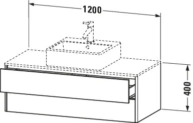 Duravit Waschtischunterschrank wandhängend „XSquare“ 120 × 40 × 54,8 cm Weiß Supermatt Duravit Waschtischunterschrank wandhängend „XSquare“ 120 × 40 × 54,8 cm Weiß Supermatt