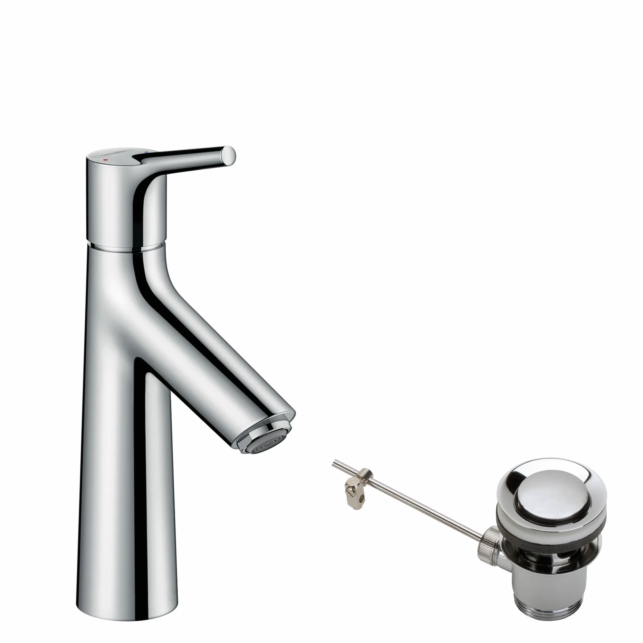 Hansgrohe Talis S Einhebel-Waschtischmischer 100 mit Zugstangen-Ablaufgarnitur, Chrom Hansgrohe Talis S Einhebel-Waschtischmischer 100 mit Zugstangen-Ablaufgarnitur, Chrom