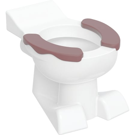 Stand-Tiefspül-WC „Bambini“ 35 × 34 × 50 cm in karminrot, mit Spülrand
