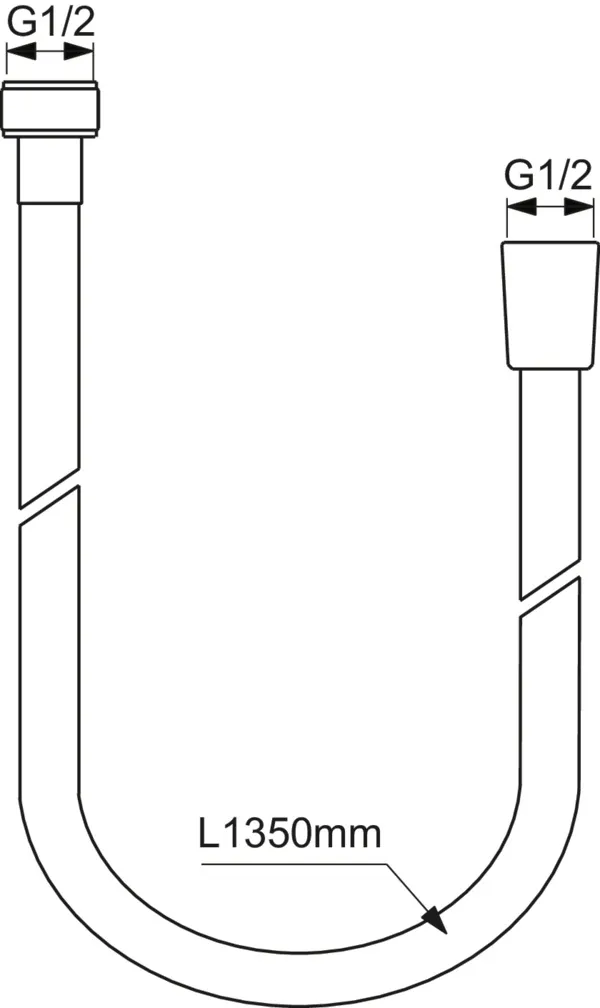 Brauseschlauch Idealrain 1350mm Ultraflex Chrom