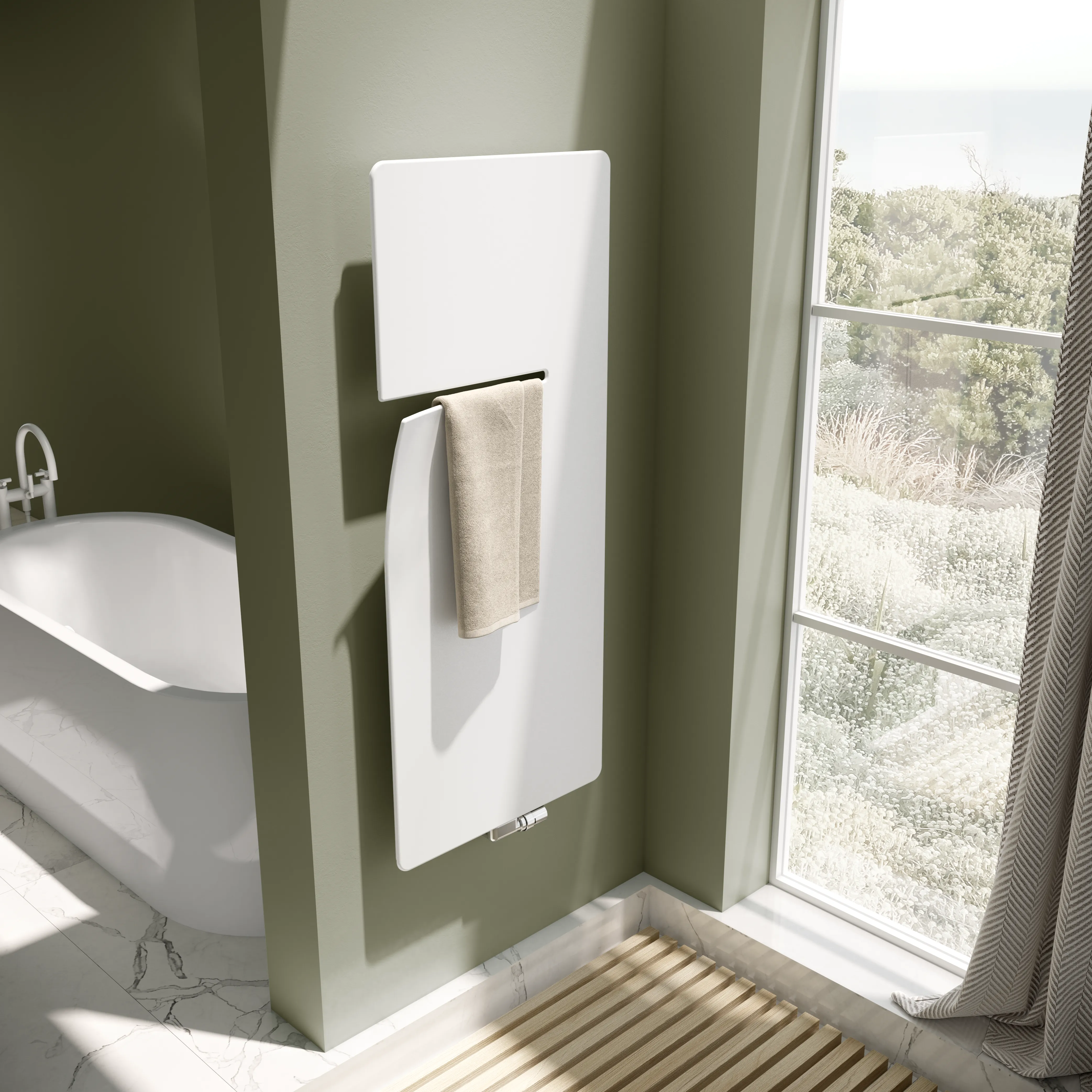 Kermi Design-Heizkörper „Ineo®“ 60 × 180 cm, links in Ivory Kermi Design-Heizkörper „Ineo®“ 60 × 180 cm, links in Ivory