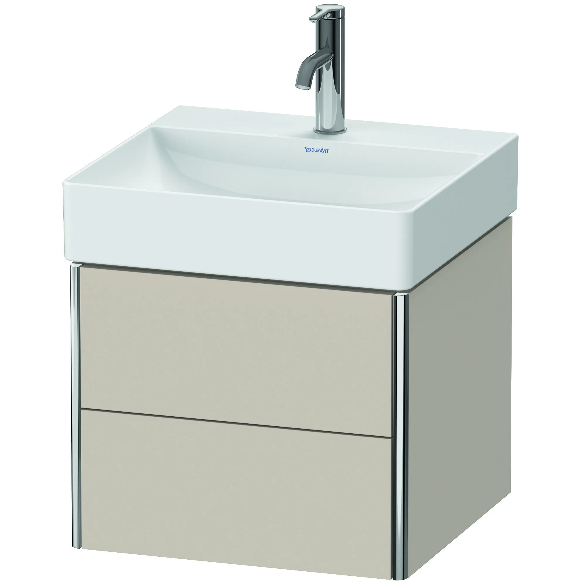 Duravit Waschtischunterschrank wandhängend „XSquare“ 48,4 × 39,7 × 46 cm Taupe Matt