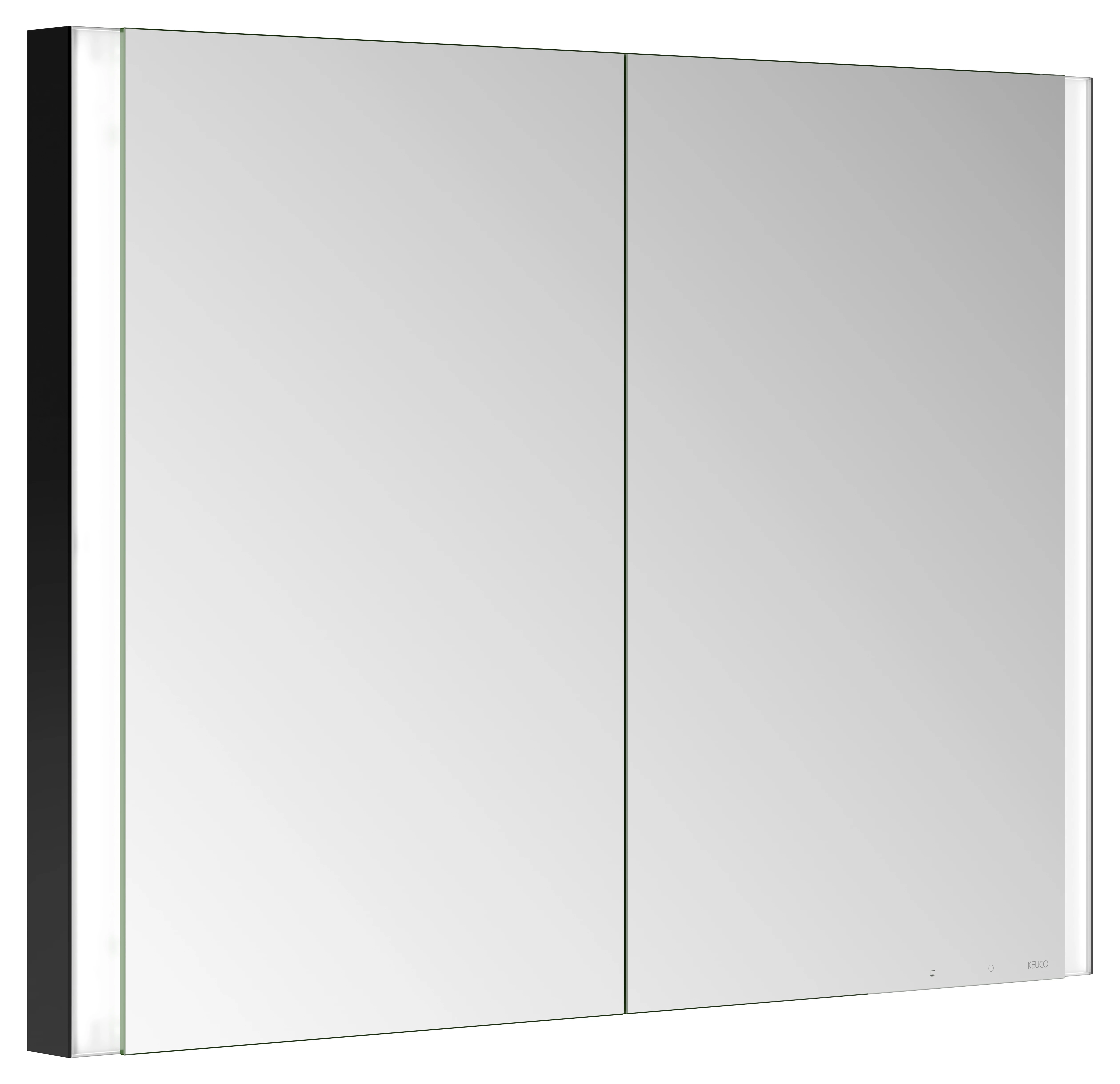 KEUCO SOMARIS Spiegelschrank Wandeinbau 2-türig schwarz matt