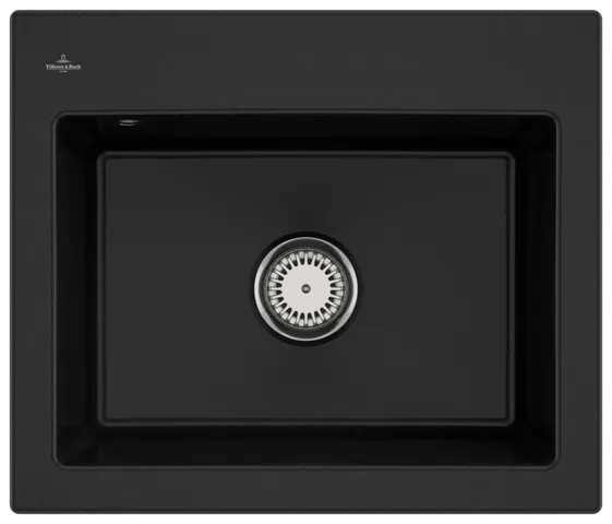 Villeroy & Boch Einbau-Küchenspülbecken „Subway“ 60 S 600 × 510 × 220 mm, für Becken mittig in Chromite