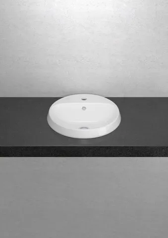 Villeroy & Boch Einbauwaschtisch „Architectura“ mit 1×1 Hahnlochbohrung, ⌀ 450 mm, mit Hahnlochbohrung, Hahnlochposition mittig in Weiß Alpin Villeroy & Boch Einbauwaschtisch „Architectura“ mit 1×1 Hahnlochbohrung, ⌀ 450 mm, mit Hahnlochbohrung, Hahnlochposition mittig in Weiß Alpin