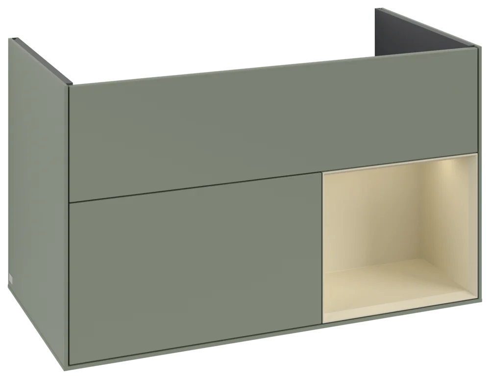 Villeroy & Boch Finion Waschbeckenunterschrank F04 996x591x498mm Olive Matt / Silk Grey