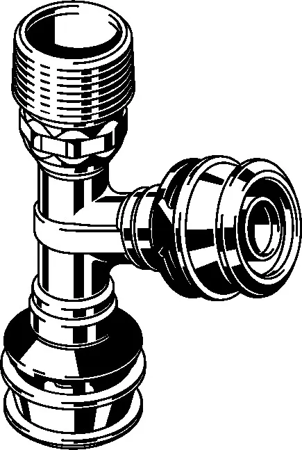 Viega „Raxofix“ T-Stück mit 2 Muffen und Außengewinde 3/4″ × 20 mm × 20 mm Viega „Raxofix“ T-Stück mit 2 Muffen und Außengewinde 3/4″ × 20 mm × 20 mm