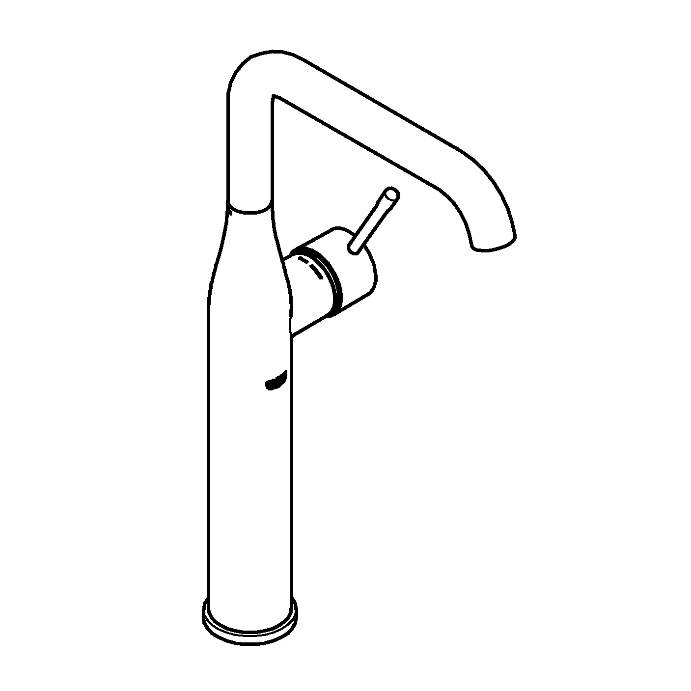 Grohe Essence Einhand-Waschtischbatterie, ½ XL-Size, Einlochmontage für freistehende Waschschüsseln, glatter Körper, Professional Edition, chrom Grohe Essence Einhand-Waschtischbatterie, ½ XL-Size, Einlochmontage für freistehende Waschschüsseln, glatter Körper, Professional Edition, chrom