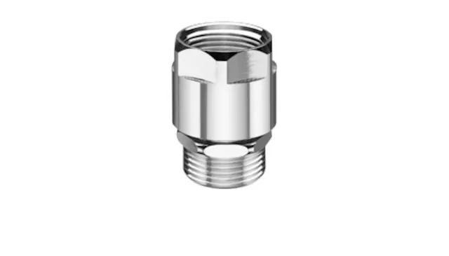 Rohrbelüfter, Durchflussform, Bauform C, Max. Betriebsdruck: 10 bar, DN 15 G 1/2 AG, DN 15 G 1/2 IG, chrom Rohrbelüfter, Durchflussform, Bauform C, Max. Betriebsdruck: 10 bar, DN 15 G 1/2 AG, DN 15 G 1/2 IG, chrom