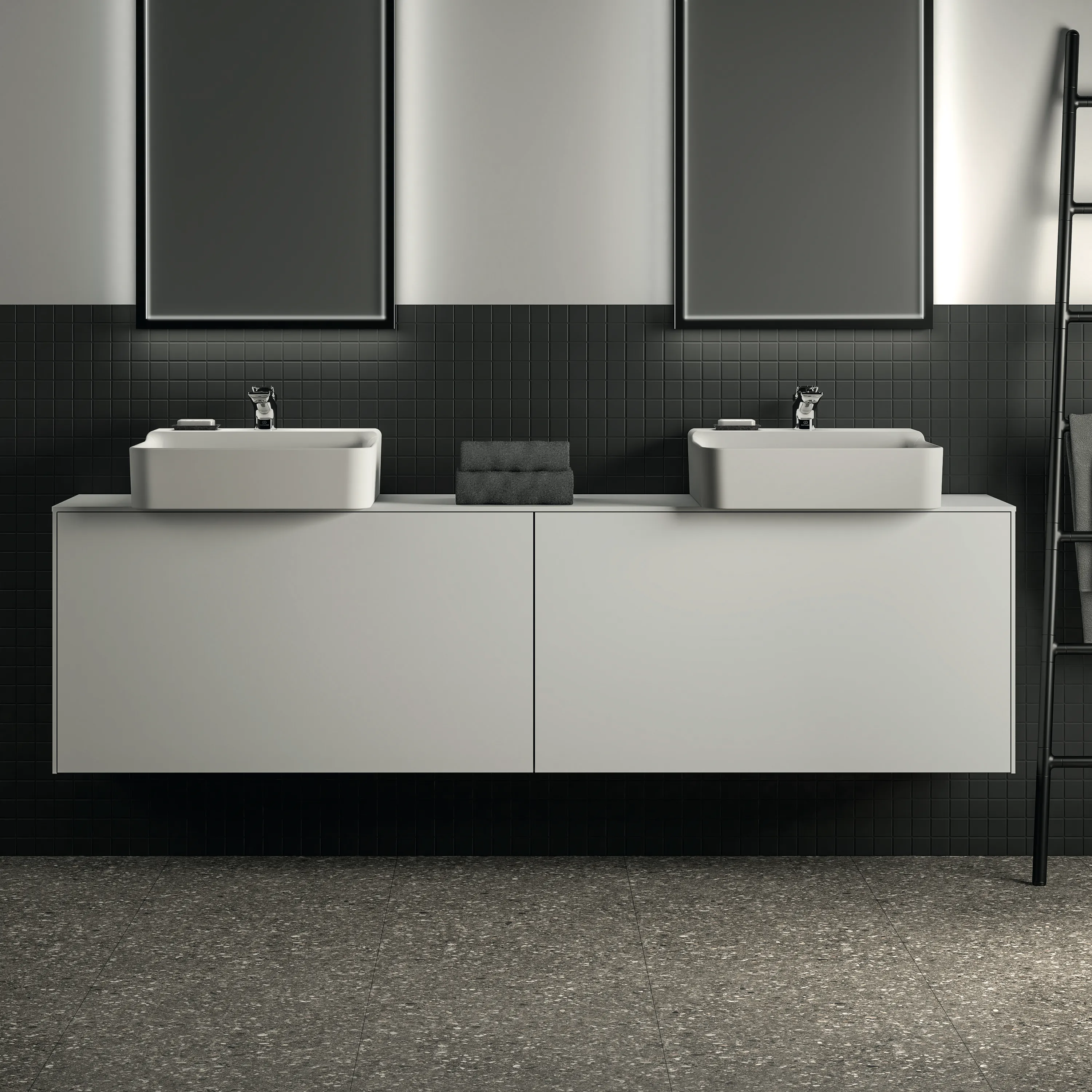 Ideal Standard Waschtischunterschrank „Conca“ 198,7 × 55 × 37,3 cm Weiß matt lackiert