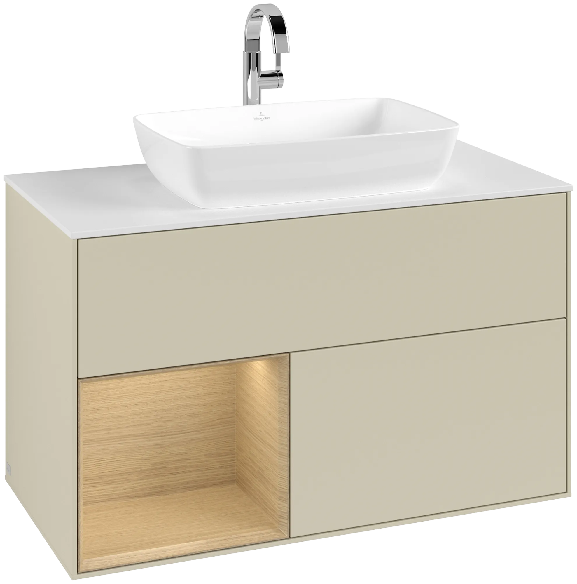 Villeroy & Boch Waschbeckenunterschrank Finion F77, 1000 x 603 x 501 mm, mit Beleuchtung