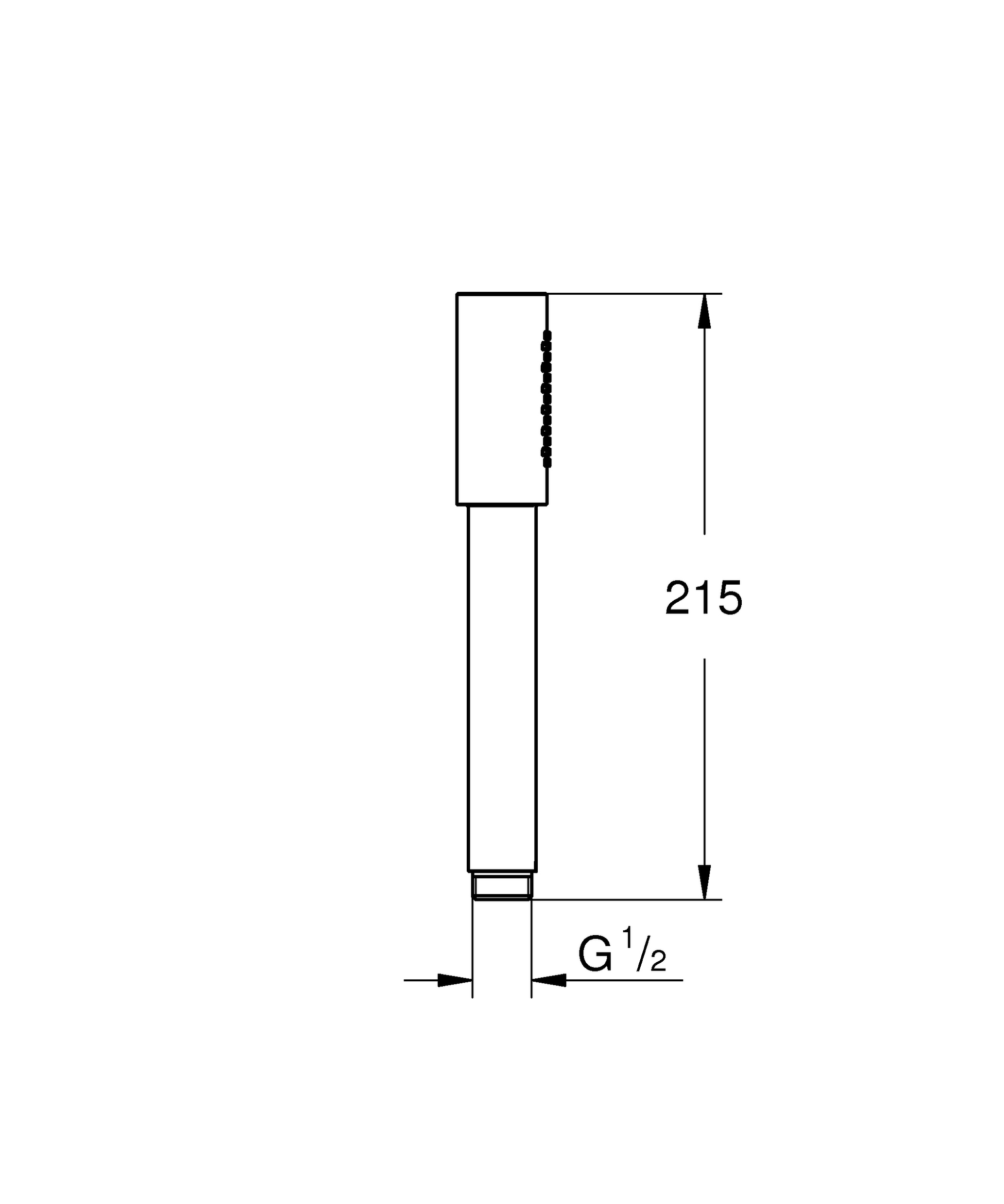 Handbrause Rainshower Aqua Stick 28341, 1 Strahlart, 9,5 l/min Durchflusskonstanthalter, chrom