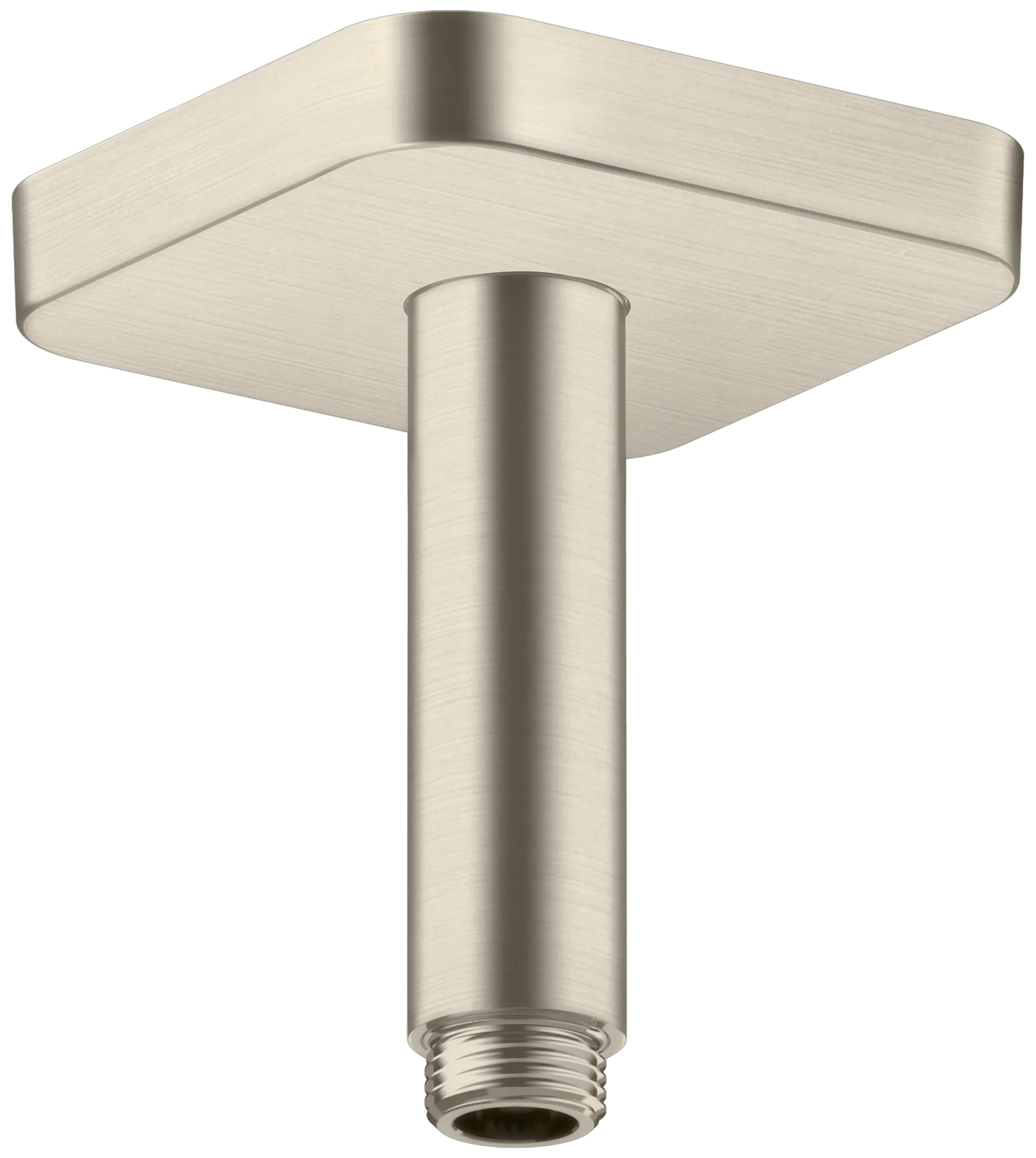 Hansgrohe AXOR ShowerSolutions Deckenanschluss 100 mm softsquare Brushed Nickel Aufputzmontage Messing G 1/2