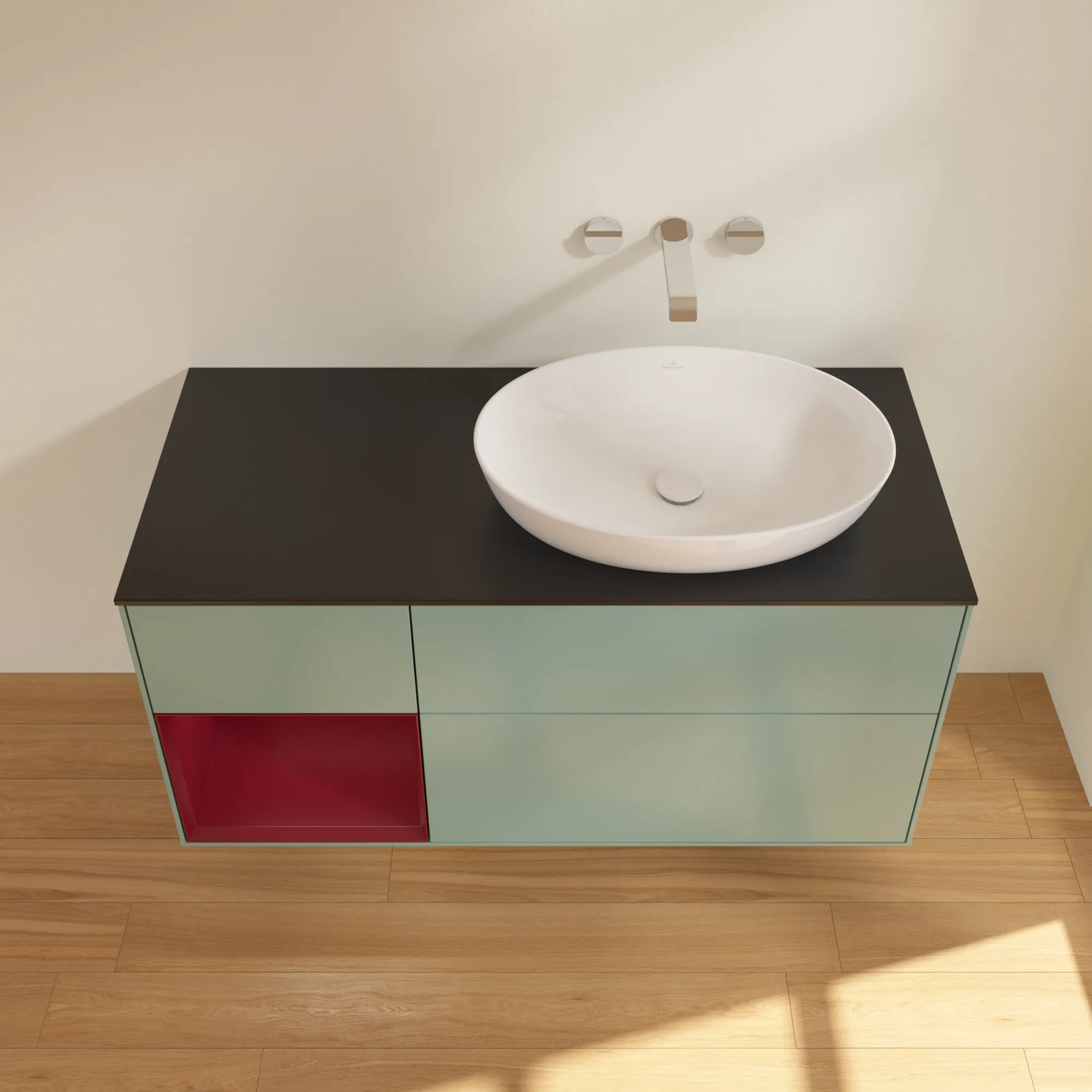 Villeroy & Boch Finion FA4 Waschbeckenunterschrank 1200x603x501mm Olive Matt Lacquer