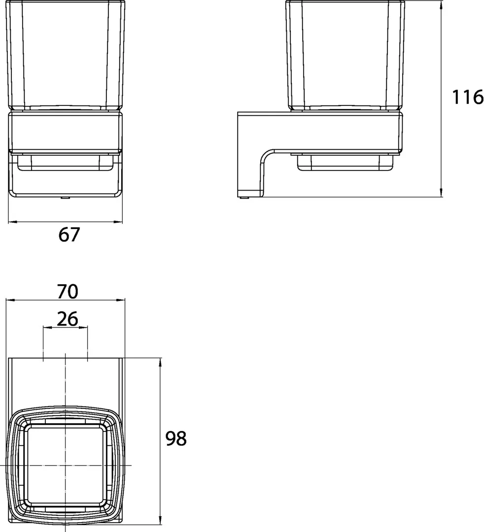emco cue GlashalterGlasteil satiniert, chrom emco cue GlashalterGlasteil satiniert, chrom