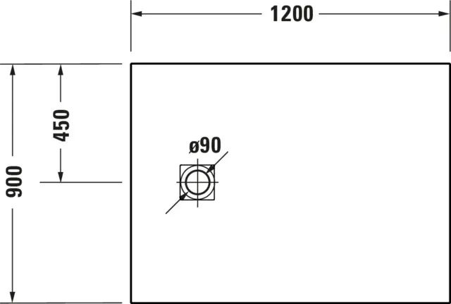 Duravit rechteck Duschwanne „Sustano“ 120 × 90 cm in Weiß