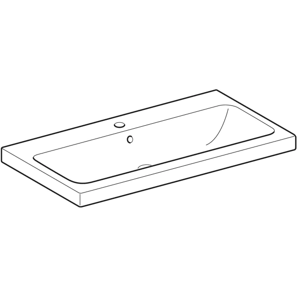 Wandwaschtisch „iCon Light“, mittig, rechteckig 90 × 48 cm