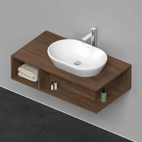 Duravit Waschtischunterschrank wandhängend „D-Neo“ 100 × 26 × 55 cm Nussbaum Dunkel