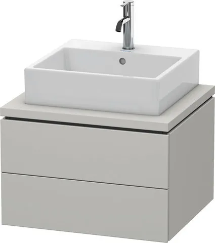 Duravit Waschtischunterschrank wandhängend „L-Cube“ 62 × 40 × 54,7 cm Betongrau Matt