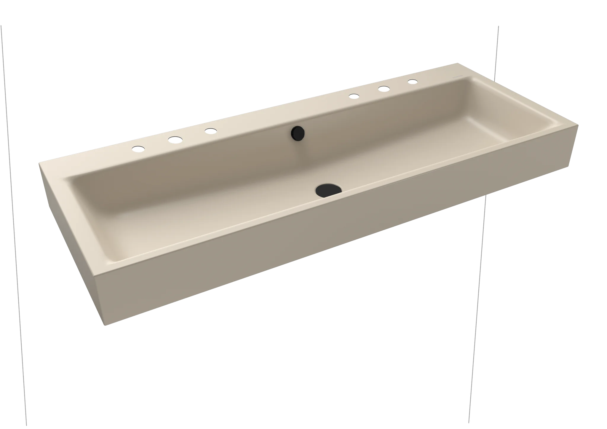 Kaldewei PURO Wand-Doppelwaschtisch, warm beige 20, Perl-Effekt, 1200x460 mm, 120 mm Randhöhe Kaldewei PURO Wand-Doppelwaschtisch, warm beige 20, Perl-Effekt, 1200x460 mm, 120 mm Randhöhe