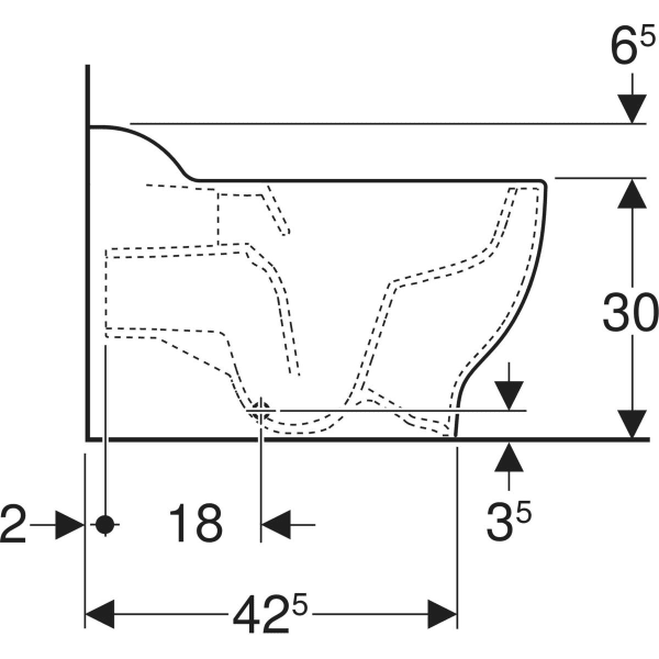 WC „Bambini“ in weiß alpin, Befestigung verdeckt WC „Bambini“ in weiß alpin, Befestigung verdeckt