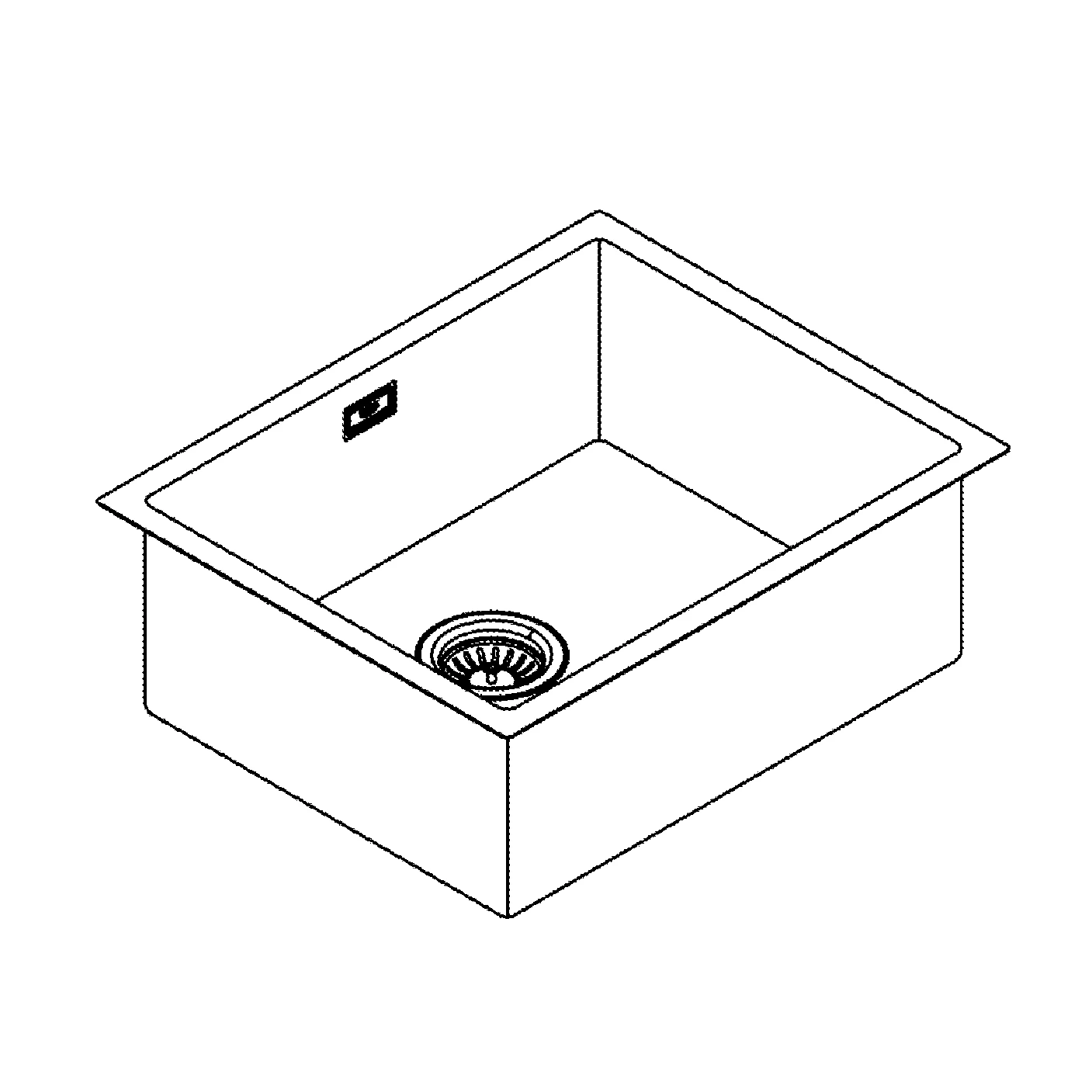 Edelstahlspüle K700 31726, Modell: K700 60-S 55/45 1.0, Montageart: Standard-Einbau, flächenbündig oder Unterbau, Maße: 550 x 450 mm, 1 Becken: 500 x 400 x 200 mm, edelstahl