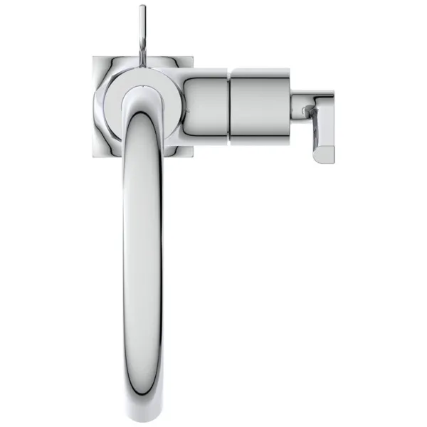 Waschtischarmatur Joy Neo mit Ablaufgarnitur Ausladung 140mm Kreuzgriffe Magnetic Grey