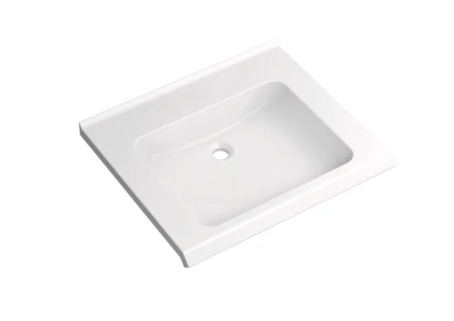HEWI Waschtisch S-Form, Mineralguss, alpinweiß, 650x565mm HEWI Waschtisch S-Form, Mineralguss, alpinweiß, 650x565mm