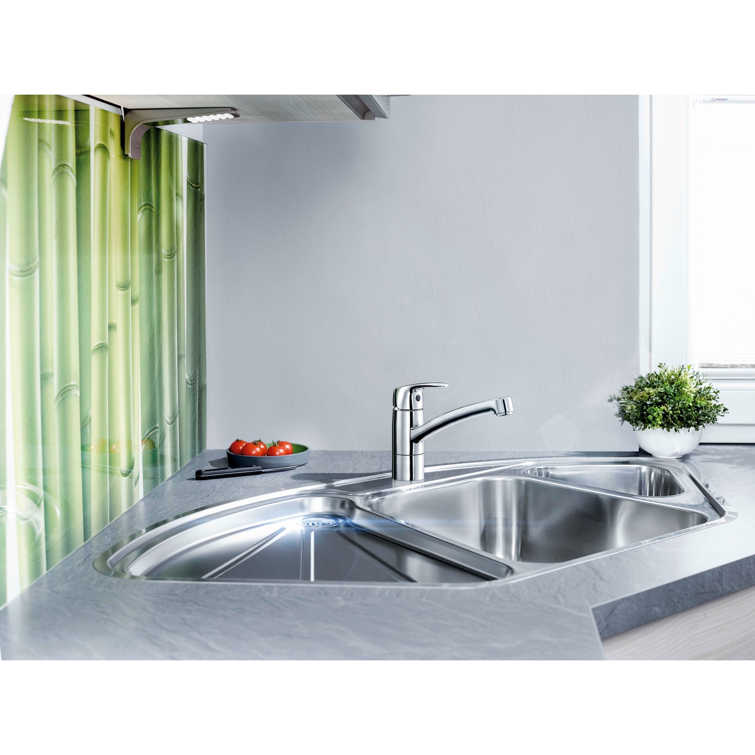 HA Einhebelmischer Küchenarmatur, Niederdruck HANSAPINTO 4538 Ausladung 213 mm DN15 Chrom