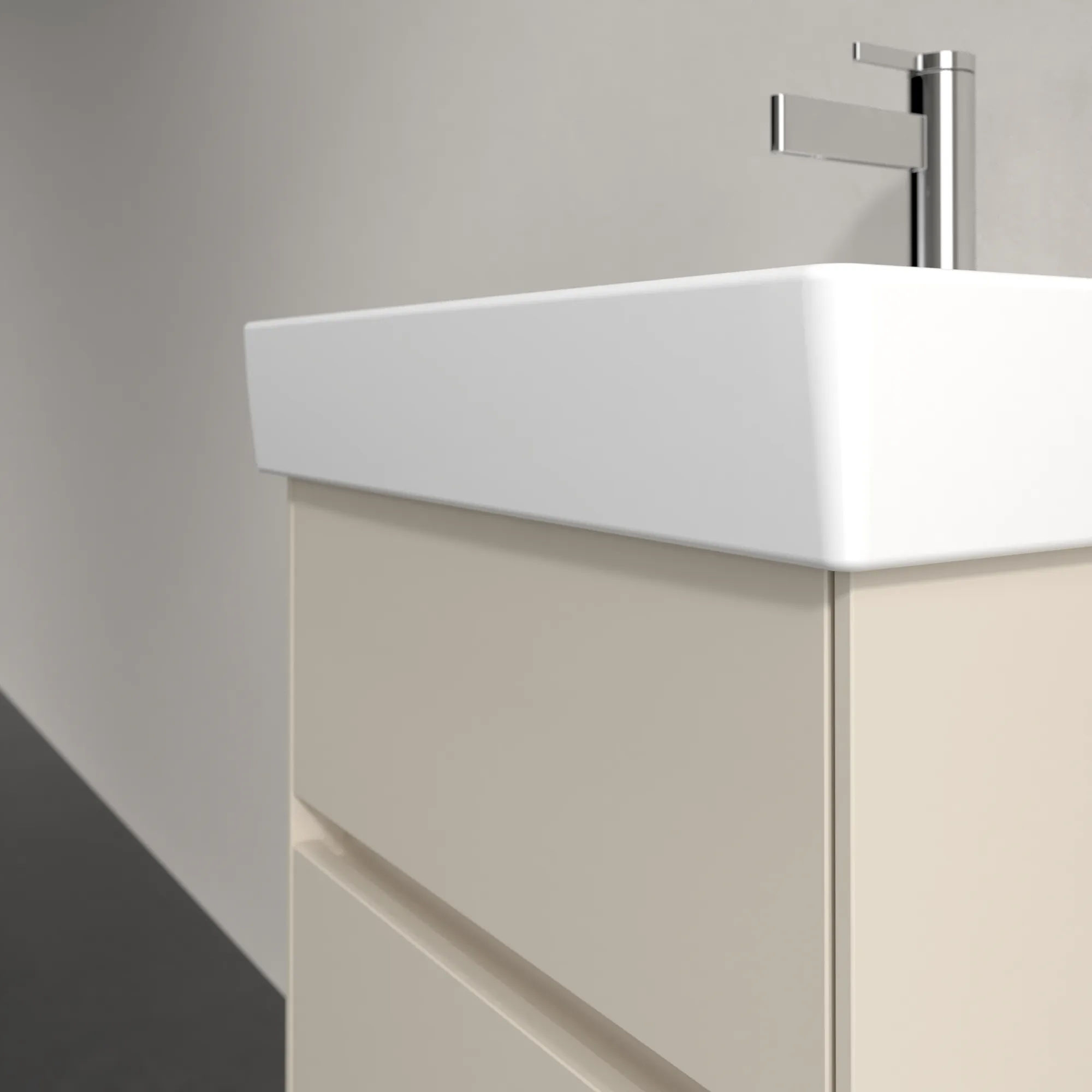 Villeroy & Boch Waschbeckenunterschrank Collaro C00600, Cashmere Grey, 460x374 mm, Höhe 546 mm, mit SoftClosing, 2 Auszüge