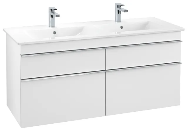 Villeroy & Boch Waschtischunterschrank „Venticello“ für Schrank-Doppelwaschtisch 1253 × 590 × 502 mm Weiß Matt, für links und rechts Villeroy & Boch Waschtischunterschrank „Venticello“ für Schrank-Doppelwaschtisch 1253 × 590 × 502 mm Weiß Matt, für links und rechts