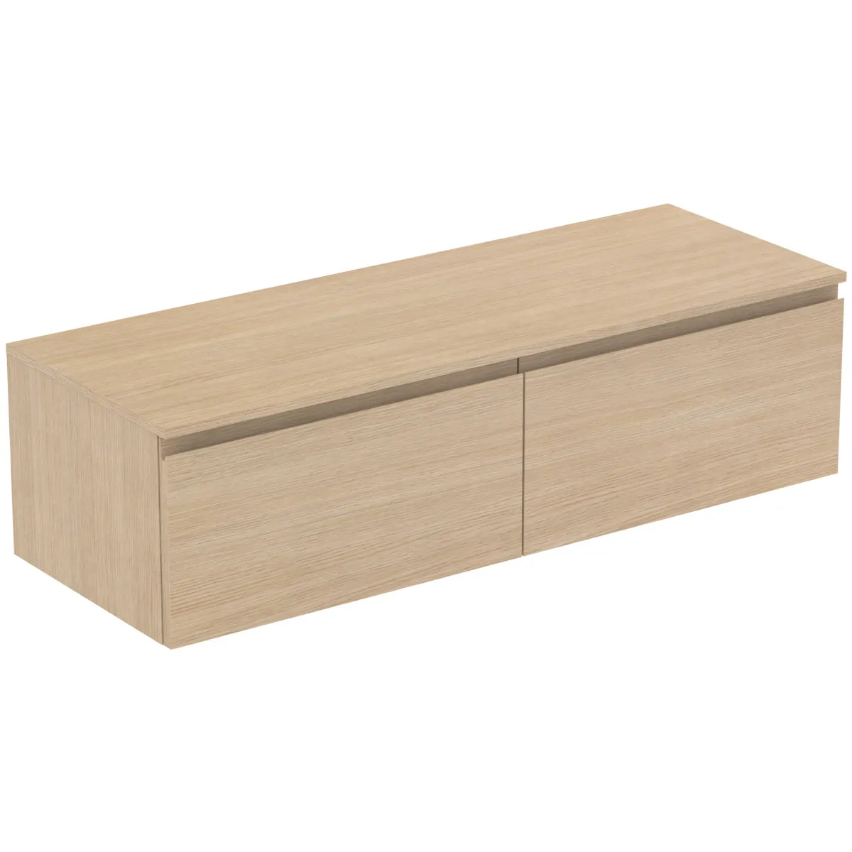 Ideal Standard Waschtischunterschrank Finesse Eiche weiß, 1402x505x378mm, 2 Auszüge