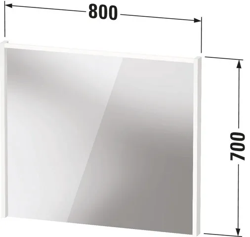 Duravit Spiegel mit LED-Beleuchtung „D-Code“ 80 × 70 cm in Eiche Marmoriert