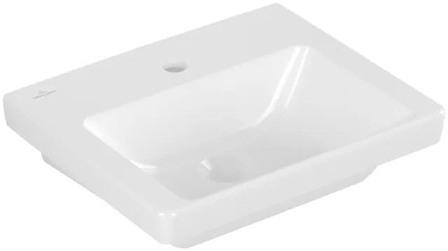 Villeroy & Boch Handwaschbecken für Montage mit Möbel „Subway 3.0“ 450 × 370 × 145 mm, mit Hahnlochbohrung, Hahnlochposition mittig in Weiß Alpin Villeroy & Boch Handwaschbecken für Montage mit Möbel „Subway 3.0“ 450 × 370 × 145 mm, mit Hahnlochbohrung, Hahnlochposition mittig in Weiß Alpin
