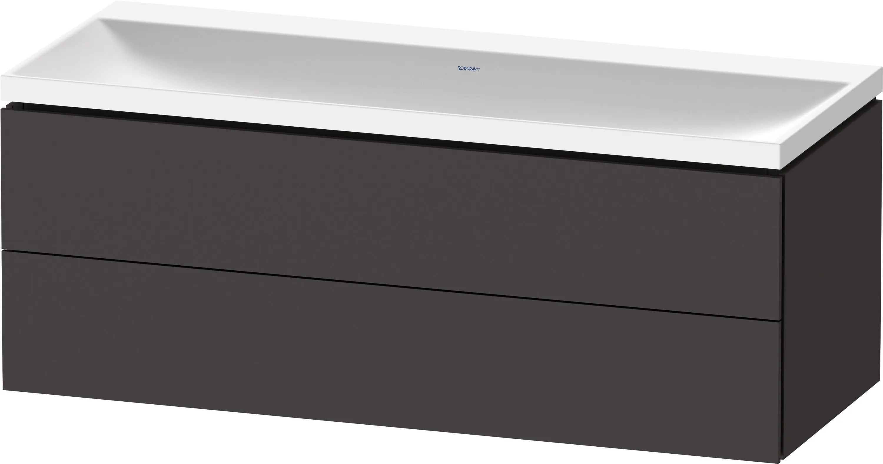 Duravit Möbelset c-shaped Set wandhängend wandhängend „L-Cube“ 120 × 48 × 48 cm Graphit Supermatt